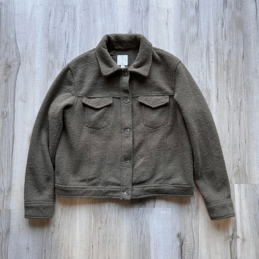 Joie Jacket Women's L Brown Trucker Style Western Cozy Warm